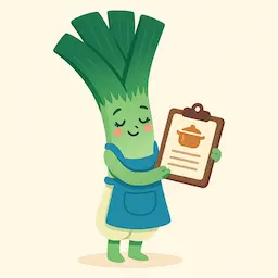 Ein Schnittlauch hält ein Empfehlungsschild in den Händen.